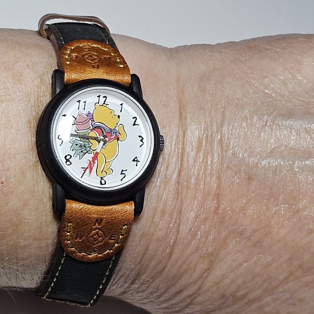 **Last Chance!Final Sale** Timex Disney Winnie the Pooh Unisex Watch Brwn Leathr